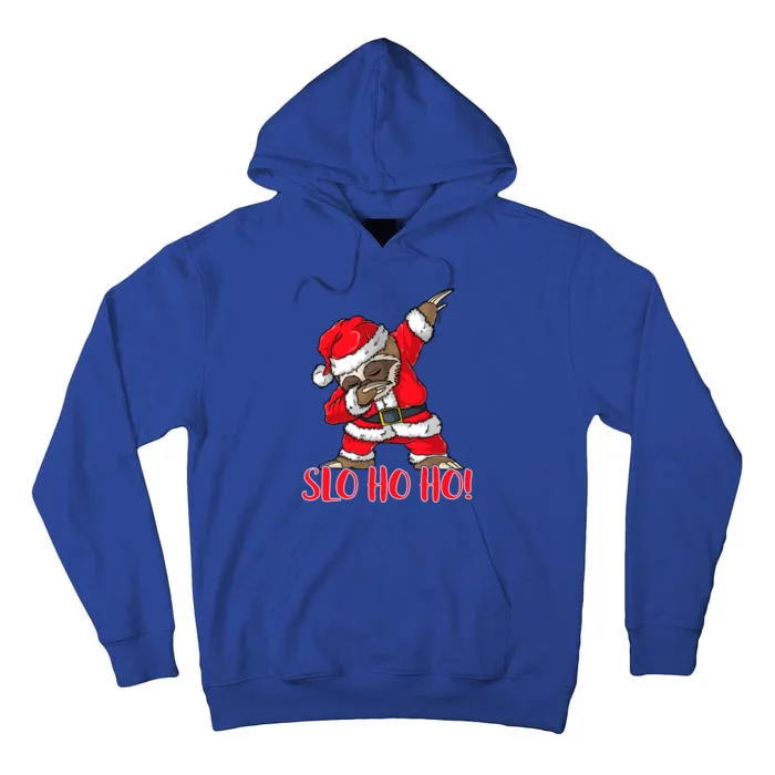 Slo Ho Ho Dabbing Santa Sloth Merry Slothmas Christmas Gift Tall Hoodie