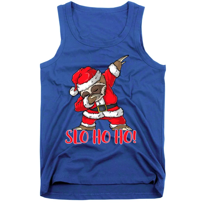 Slo Ho Ho Dabbing Santa Sloth Merry Slothmas Christmas Gift Tank Top