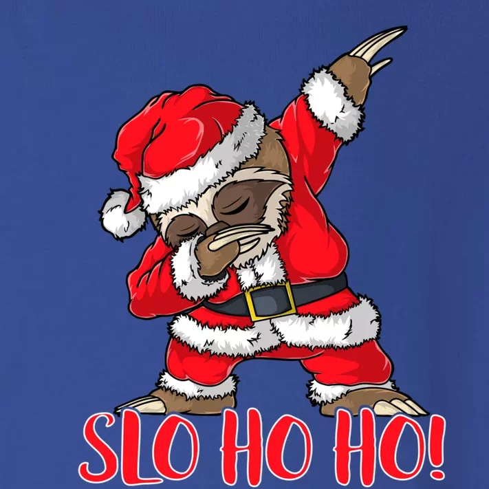 Slo Ho Ho Dabbing Santa Sloth Merry Slothmas Christmas Gift Toddler Long Sleeve Shirt