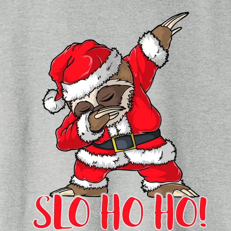 Slo Ho Ho Dabbing Santa Sloth Merry Slothmas Christmas Gift Women's Crop Top Tee