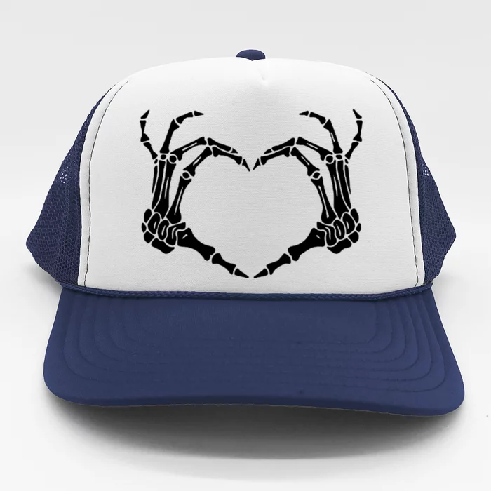 Skeleton Hand Heart Sign Bones Costume Halloween Party Gift Trucker Hat