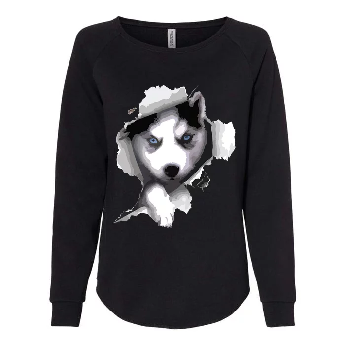 Siberian Husky Husky Dog Husky Lover Womens California Wash Sweatshirt