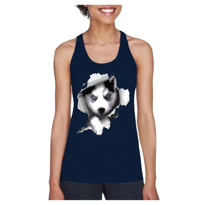 Siberian Husky Husky Dog Husky Lover Women's Racerback Tank