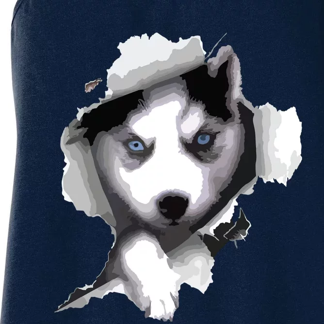 Siberian Husky Husky Dog Husky Lover Women's Racerback Tank