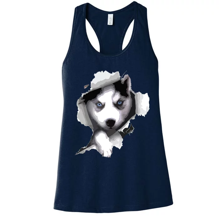 Siberian Husky Husky Dog Husky Lover Women's Racerback Tank