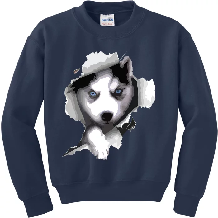 Siberian Husky Husky Dog Husky Lover Kids Sweatshirt