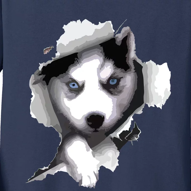 Siberian Husky Husky Dog Husky Lover Kids Long Sleeve Shirt