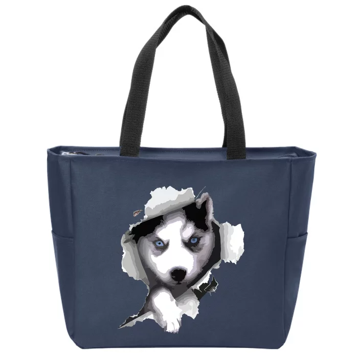 Siberian Husky Husky Dog Husky Lover Zip Tote Bag