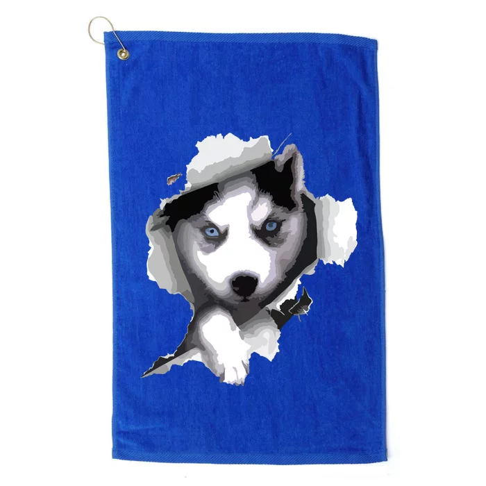 Siberian Husky Husky Dog Husky Lover Platinum Collection Golf Towel