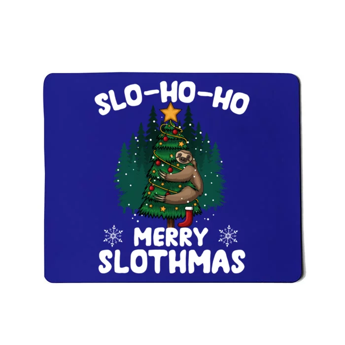 Slo Ho Ho Merry Slothmas Sloth Hugging Tree Merry Christmas Great Gift Mousepad