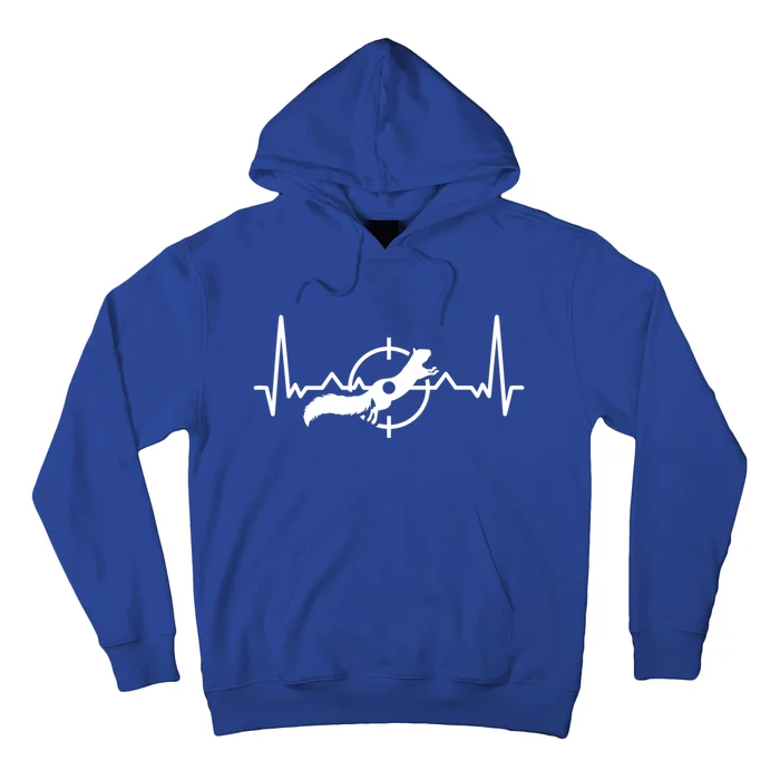 Squirrel Hunter Heartbeat Varmint Squirrel Hunting Meaningful Gift Hoodie