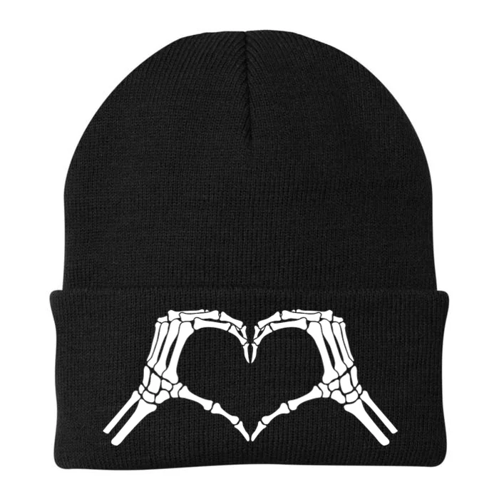 Skeleton Hand Heart Sign Bones Cute Halloween Knit Cap Winter Beanie