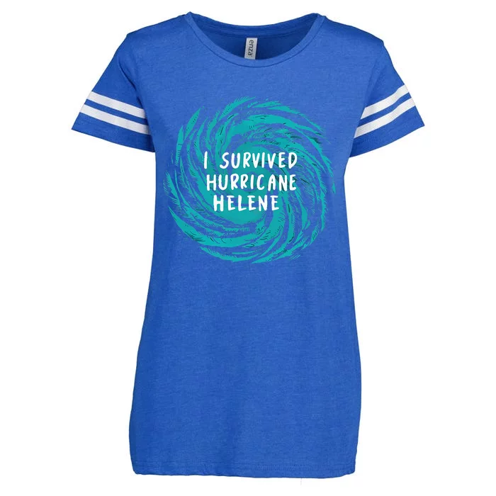 Survived Hurricane Helene 2024 Florida Enza Ladies Jersey Football T-Shirt