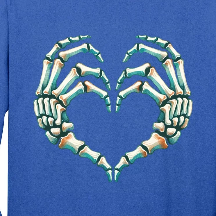 Skeleton Hands Heart Gift Tall Long Sleeve T-Shirt