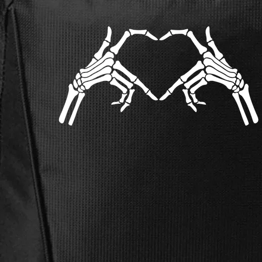 Skeleton Hand Heart Sign Bones City Backpack