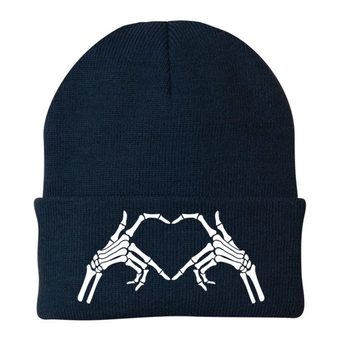 Skeleton Hand Heart Sign Bones Knit Cap Winter Beanie