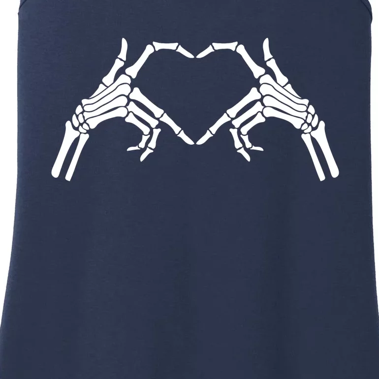 Skeleton Hand Heart Sign Bones Ladies Essential Tank