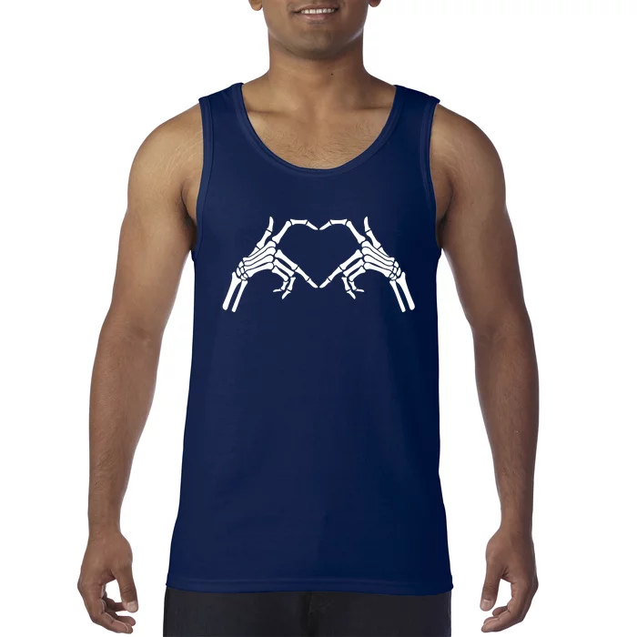 Skeleton Hand Heart Sign Bones Tank Top