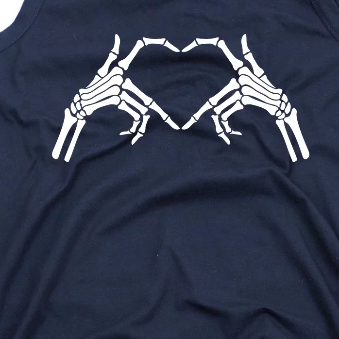 Skeleton Hand Heart Sign Bones Tank Top