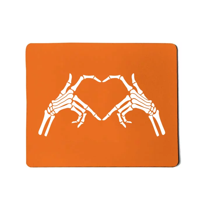 Skeleton Hand Heart Sign Bones Mousepad