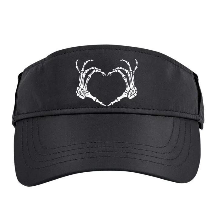 Skeleton Hand Heart Halloween Funny Bones Love Adult Drive Performance Visor