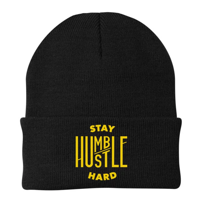 Stay Humble Hustle Hard Knit Cap Winter Beanie