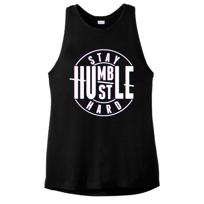 Stay Humble Hustle Hard Ladies Tri-Blend Wicking Tank