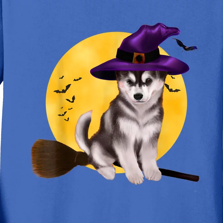 Siberian Husky Halloween Costume Shirt Boys Girls Dog Kids Long Sleeve Shirt