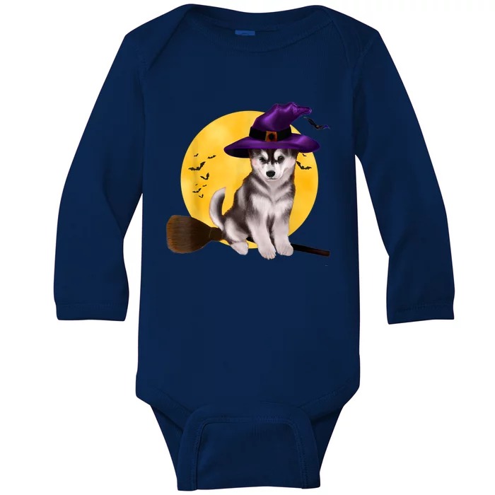 Siberian Husky Halloween Costume Shirt Boys Girls Dog Baby Long Sleeve Bodysuit