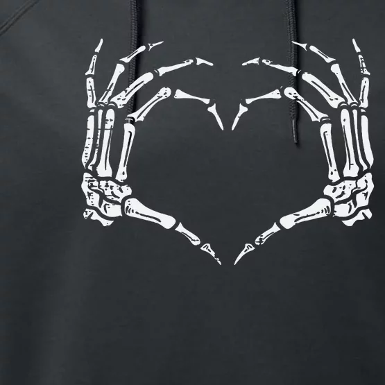 Skeleton Hands Heart Sign Retro Halloween Costume Girl Performance Fleece Hoodie