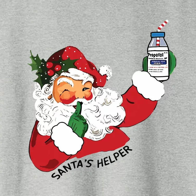 Santas Helper Icu Crna Propofol Pharmacist Nurse Christmas Women's Crop Top Tee