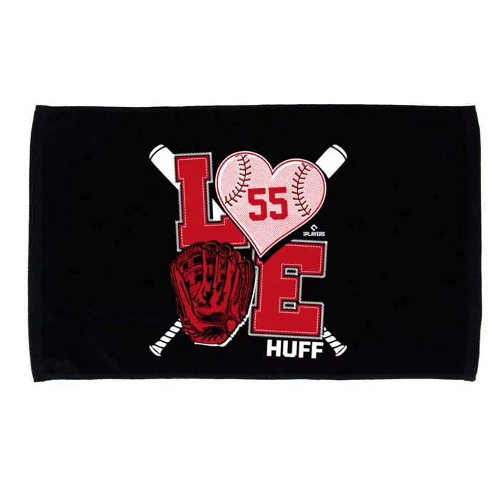 Sam Huff Is Love Texas Baseball Fan Valentines Day Cool Gift Microfiber Hand Towel