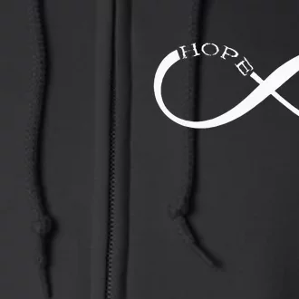 Sobriety Hope Infinity Sober Recovery Abstinence Supporter Full Zip Hoodie