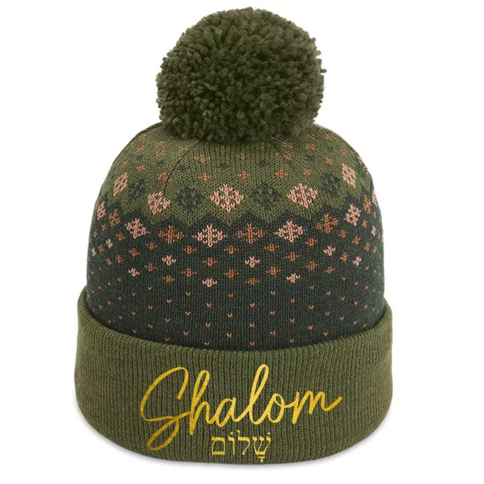 Shalom Hebrew Israelite Jew Jewish Israel The Baniff Cuffed Pom Beanie