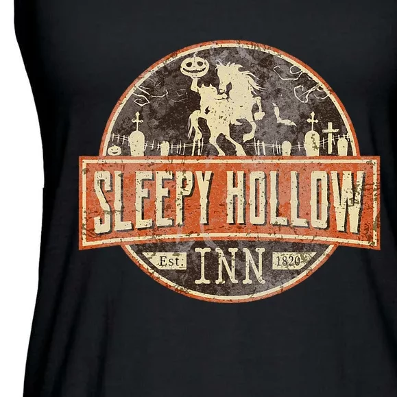 Sleepy Hollow INN Halloween Headless Horseman Ladies Essential Flowy Tank