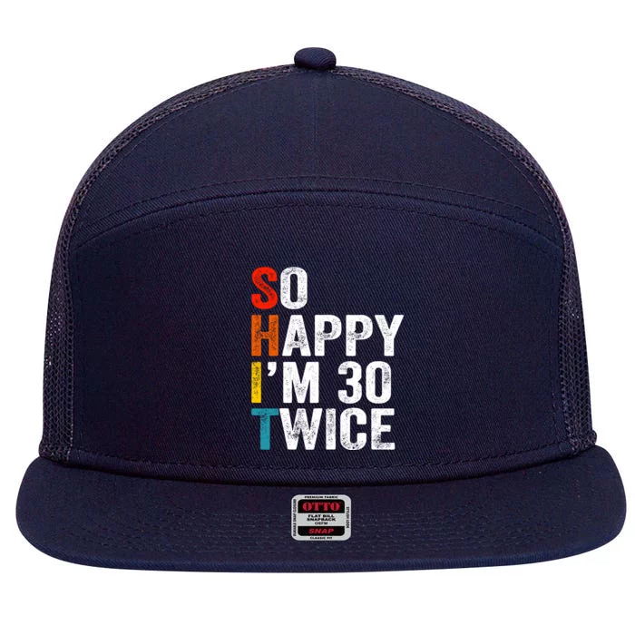 So Happy IM 30 Twice 7 Panel Mesh Trucker Snapback Hat