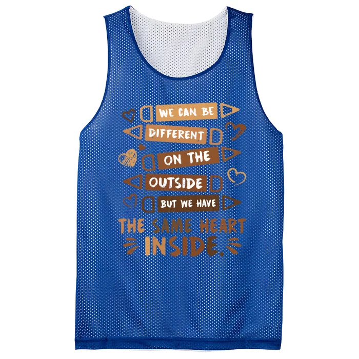 Same Heart Inside Black History Month Africa Juneteenth Gift Mesh Reversible Basketball Jersey Tank