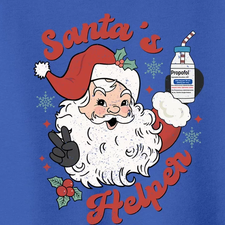 SantaS Helper Icu Crna Propofol Pharmacist Nurse Christmas Funny Gift Toddler T-Shirt