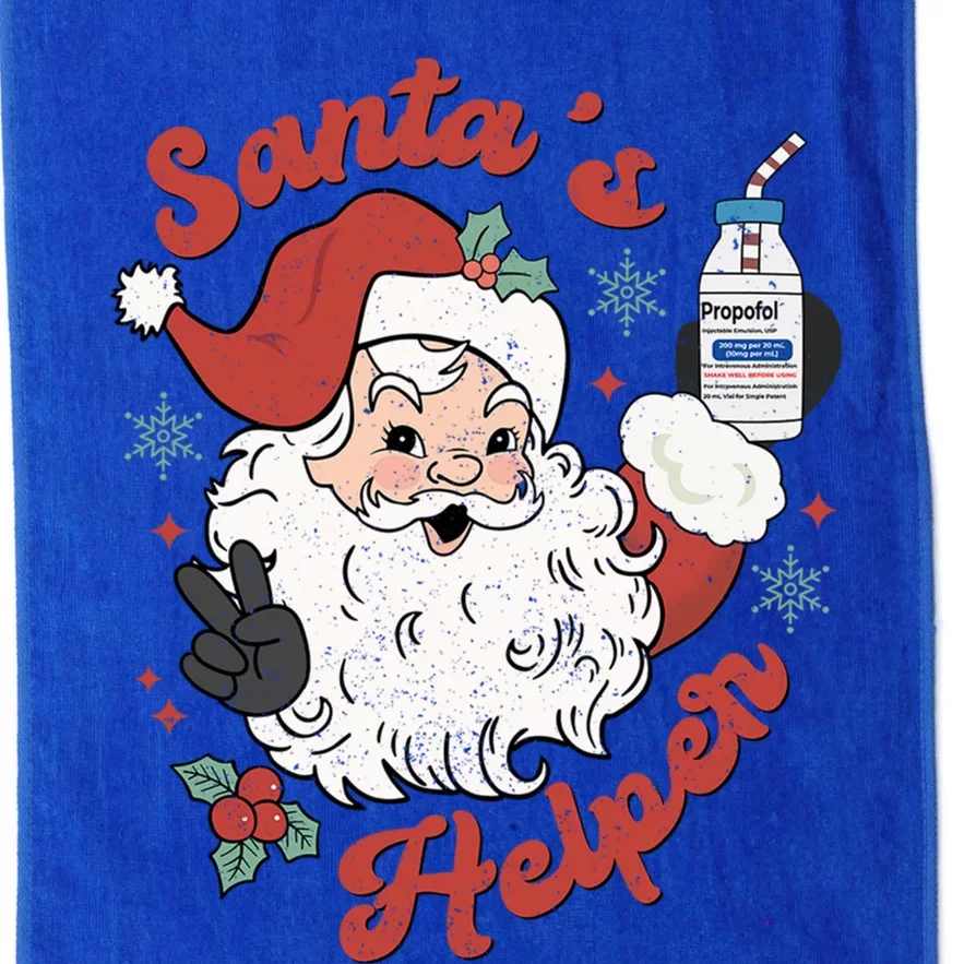 SantaS Helper Icu Crna Propofol Pharmacist Nurse Christmas Funny Gift Platinum Collection Golf Towel