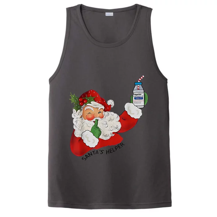 SantaS Helper Icu Crna Propofol Pharmacist Nurse Christmas Gift Performance Tank