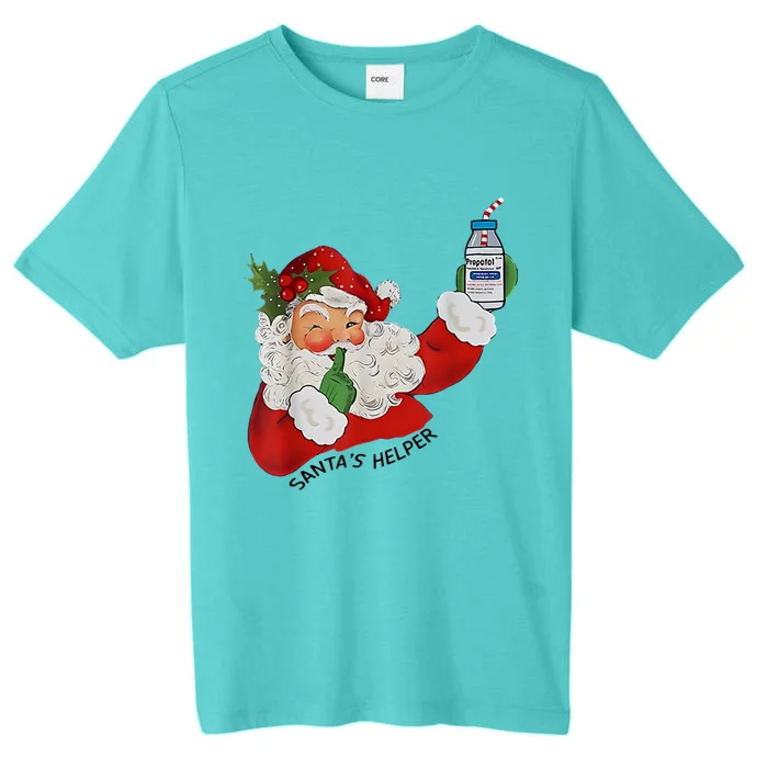 SantaS Helper Icu Crna Propofol Pharmacist Nurse Christmas Gift ChromaSoft Performance T-Shirt