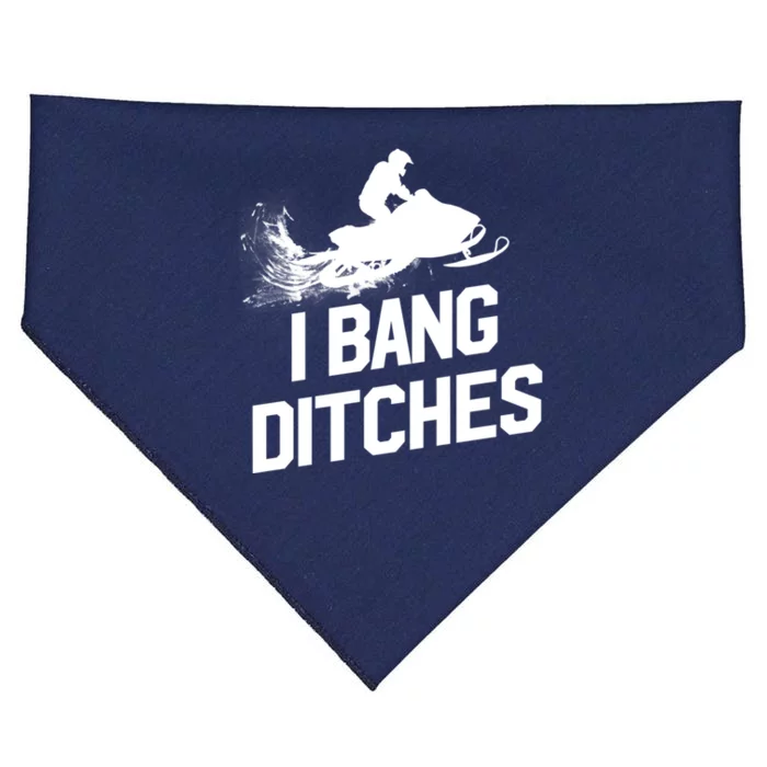 Snowmobile Hoodie - I Bang Ditches Snowmobiling Hoodie USA-Made Doggie Bandana