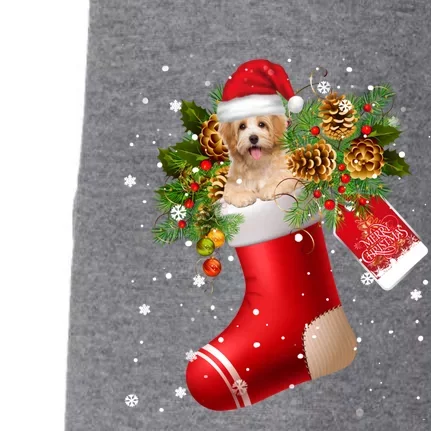 Santa Havanese In Christmas Sock Pajama Meaningful Gift Doggie 3-End Fleece Hoodie