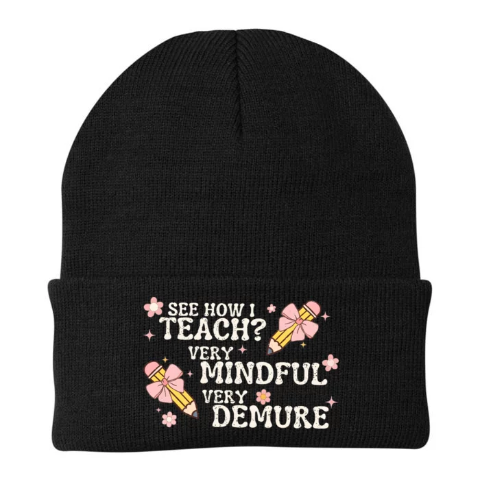 See How I Teach Very Mindful Very Demure Knit Cap Winter Beanie