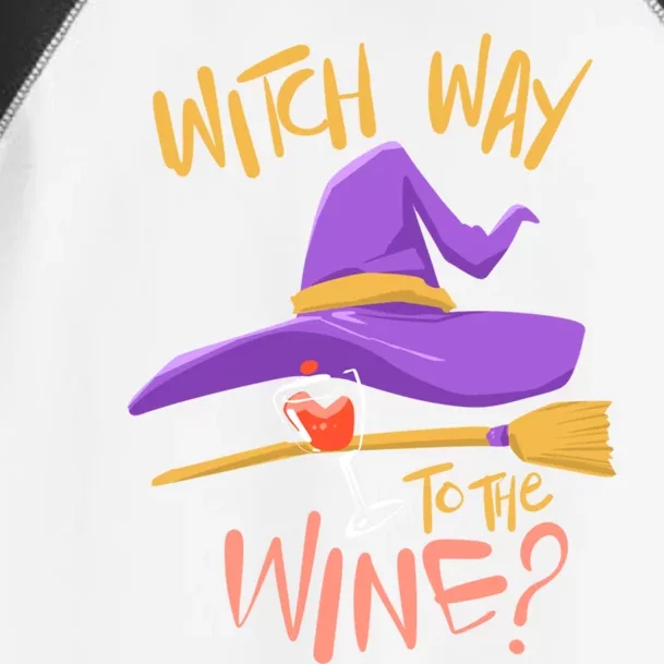 S Halloween Ing Gift Witch Way To The Wine Funny Gift Toddler Fine Jersey T-Shirt