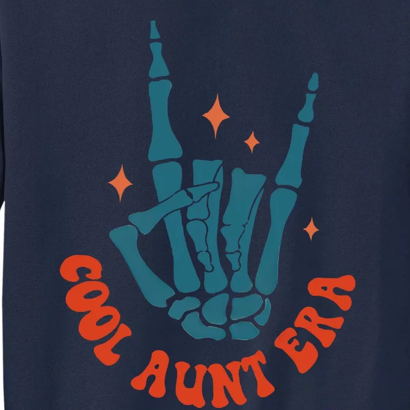 Skeleton Hand In My Cool Aunt Era Funny Halloween Family Matching Back And Front Front & Back Tall Sweatshirt