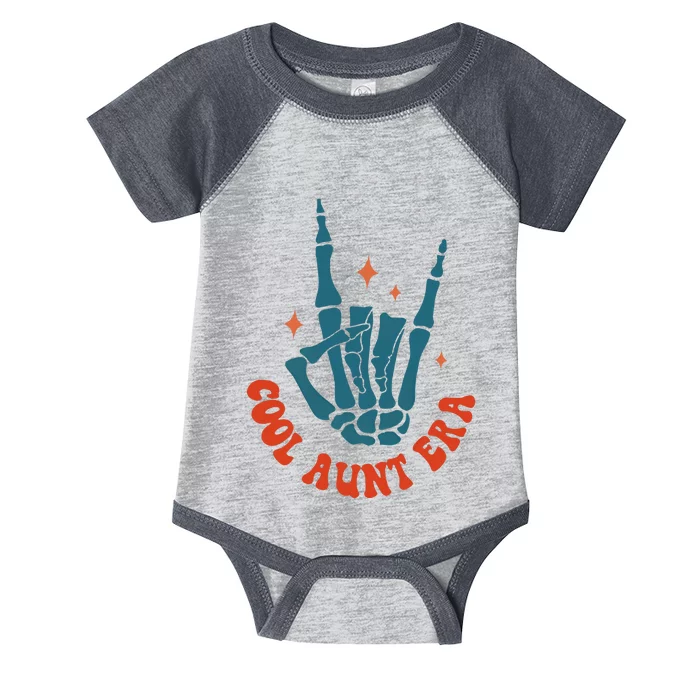 Skeleton Hand In My Cool Aunt Era Funny Halloween Family Matching Back And Front Front & Back Infant Baby Jersey Bodysuit