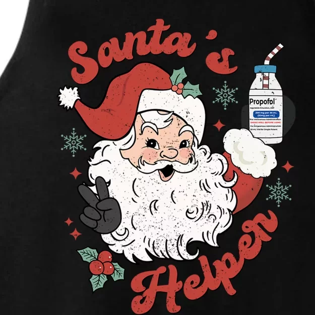 SantaS Helper Icu Crna Propofol Pharmacist Nurse Christmas Gift Ladies Tri-Blend Wicking Tank