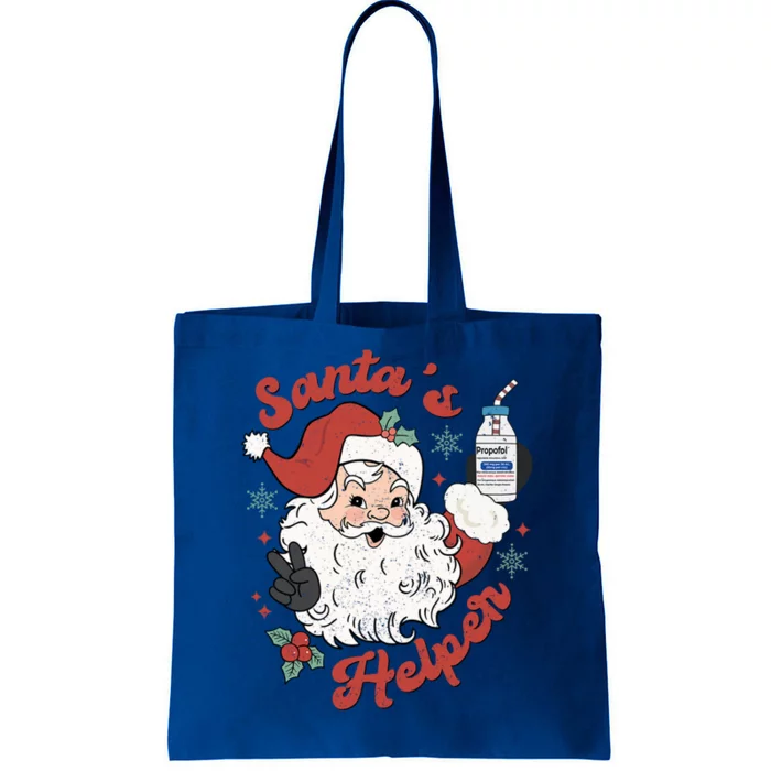 SantaS Helper Icu Crna Propofol Pharmacist Nurse Christmas Gift Tote Bag