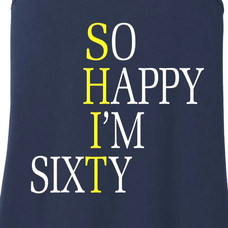 So Happy I'm Sixty 1960 Funny 60th Birthday Gift Ladies Essential Tank